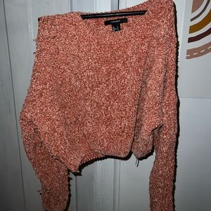 Fuzzy Orange Forever 21 Sweater